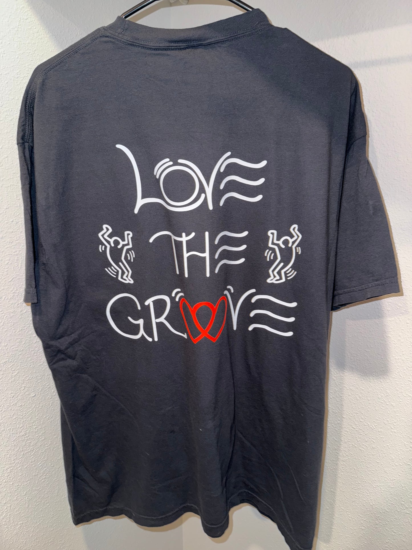 "Love the Groove" - Oversized Black Tee