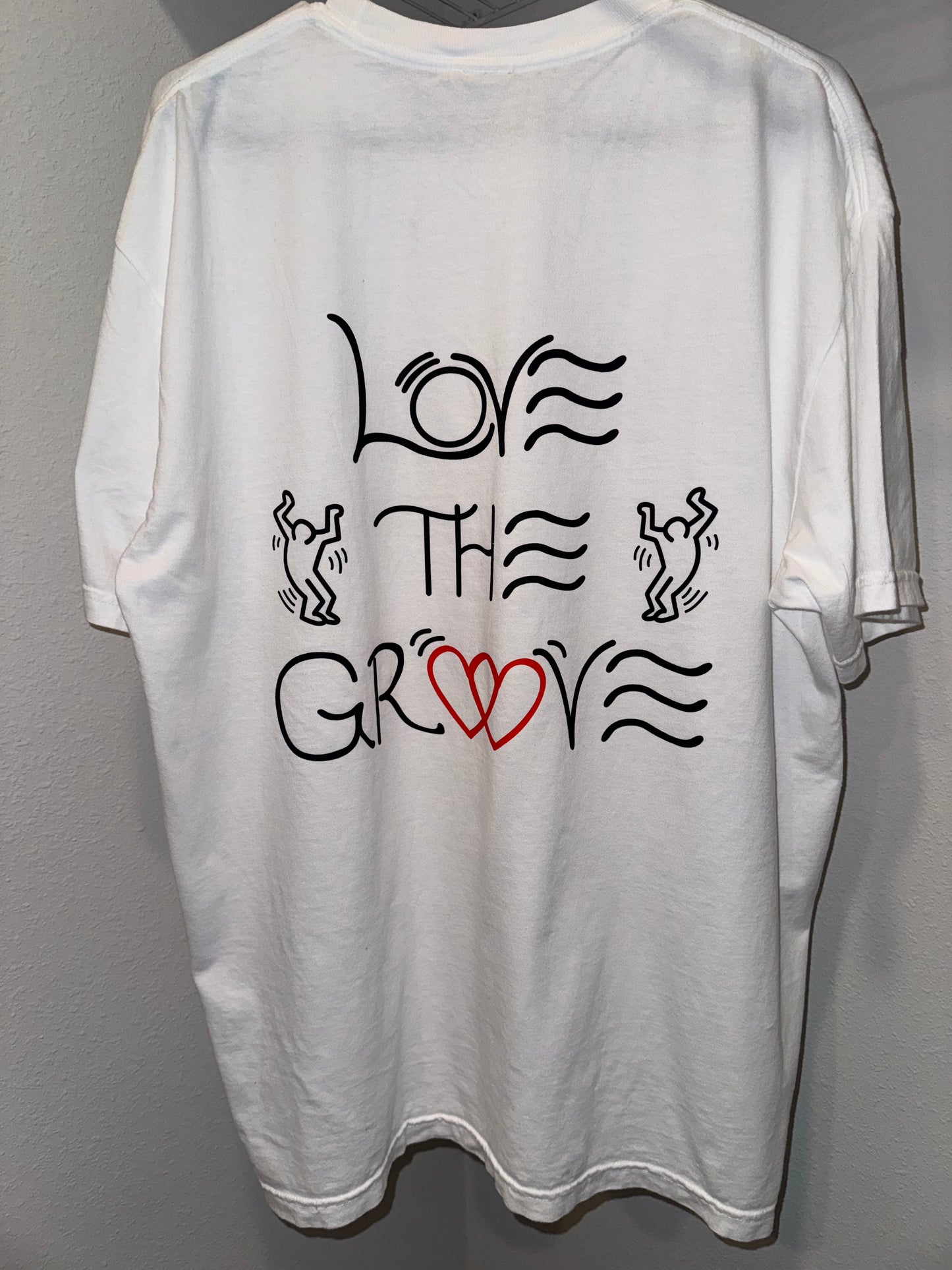 “Love the Groove” - Oversized White Tee