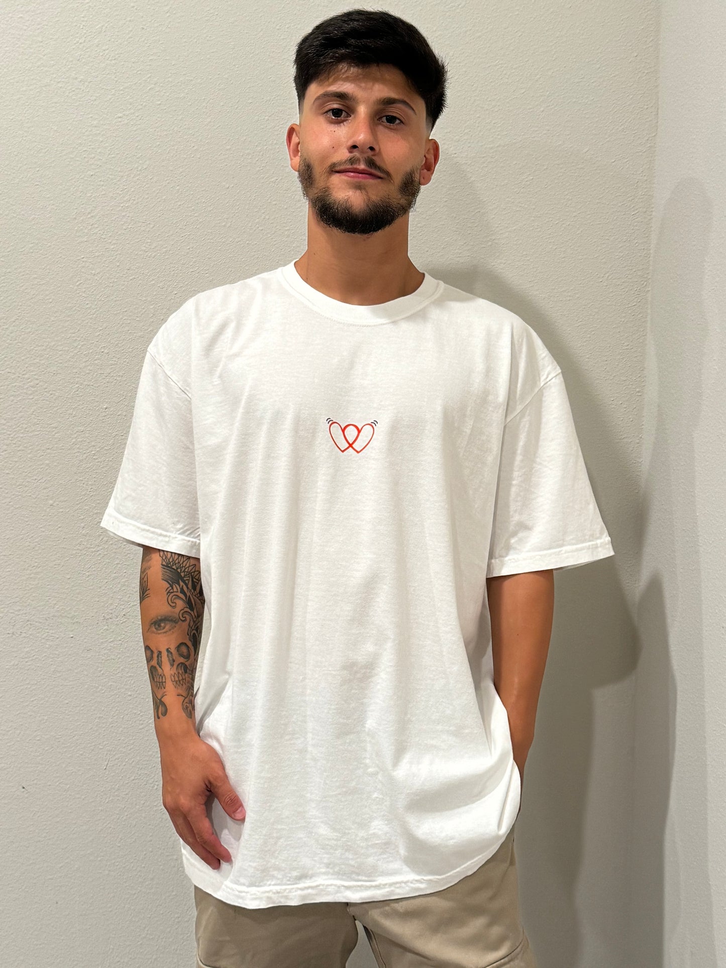 “Love the Groove” - Oversized White Tee